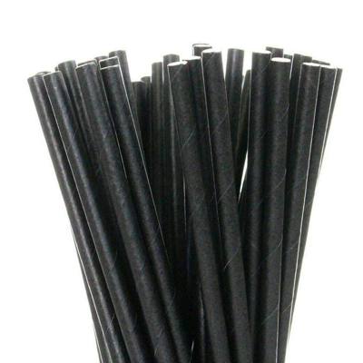 Black Paper Drinking Straws 8", 250 Straws