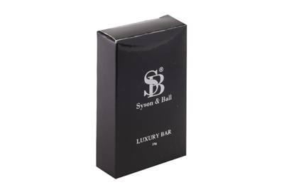 Syson & Ball 25g Rectangle Pure White Flora Vanille Soap Packed in Black Paper Box