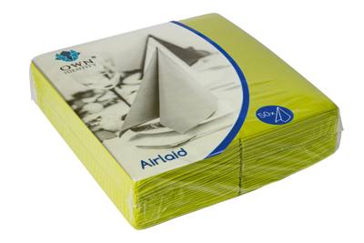 40cm Kiwi Lime Green 8 fold Airlaid Napkins
