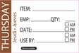 50 x 75mm - THURSDAY Day Label