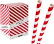 9INCH - Red & White Paper Straw