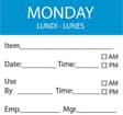 50 x 50mm - MONDAY Day Label