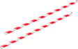 8INCH - Red & White Paper Straw BOXED