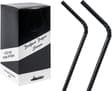 8.25INCH 6MM SOLID BLACK BENDY PAPER STRAWS