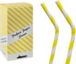 8.25INCH 6MM YELLOW AND WHITE BENDY PAPER STRAWS