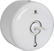 White Plastic Centre Pull Toilet Roll Dispenser