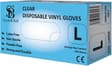 LARGE CLEAR POWDER FREE VINYL GLOVES