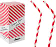 8.25INCH 6MM RED AND WHITE BENDY PAPER STRAWS