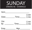 50 x 50mm - SUNDAY Day Label