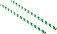 9INCH - Dark Green & White Paper Straws