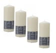 80 Hours 80mm x 200mm Ivory Pillar Candles