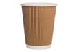 12oz 3ply Kraft Ripple Coffee Cups
