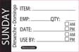 50 x 75mm - SUNDAY Day Label