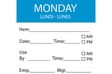 50 x 50mm - MONDAY Day Label