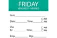 50 x 50mm - FRIDAY Day Label