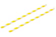 8INCH - Yellow & White Paper Straw BOXED