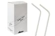8.25INCH 6MM SOLID WHITE BENDY PAPER STRAWS