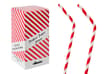 8.25INCH 6MM RED AND WHITE BENDY PAPER STRAWS