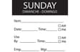 50 x 50mm - SUNDAY Day Label