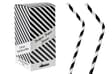 8.25INCH 6MM BLACK AND WHITE BENDY PAPER STRAWS