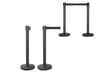 2Mtr Black Retractable Barrier