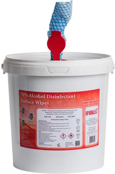 500 SHEET 70% ALCOHOL SURFACE WIPES 18CM X 20CM