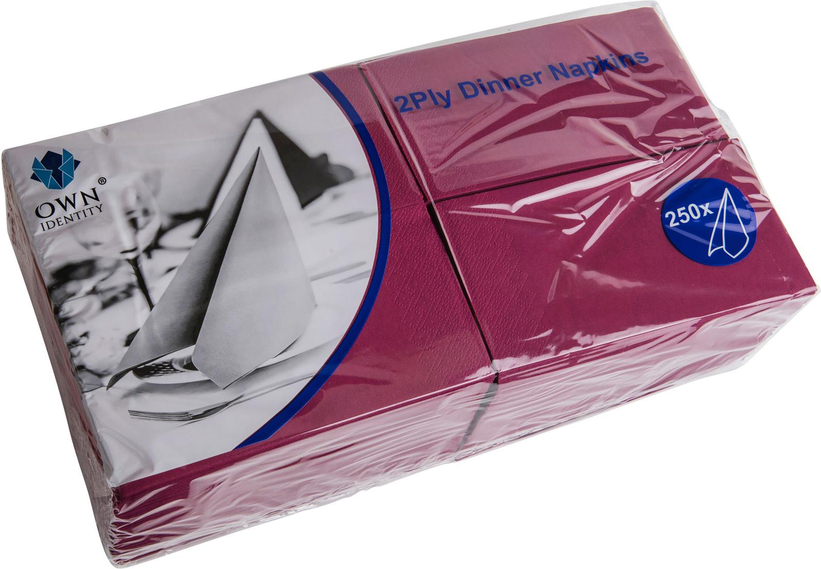 40CM X 40CM 2PLY 8 FOLD BURGANDY NAPKINS