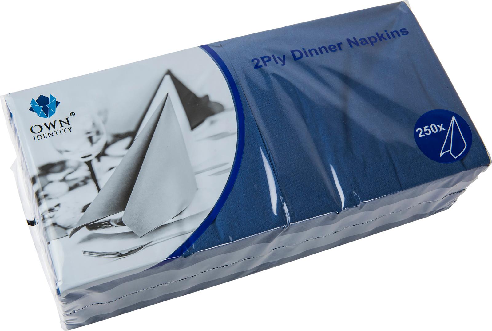 40CM X 40CM 2PLY 4 FOLD DARK BLUE NAPKINS