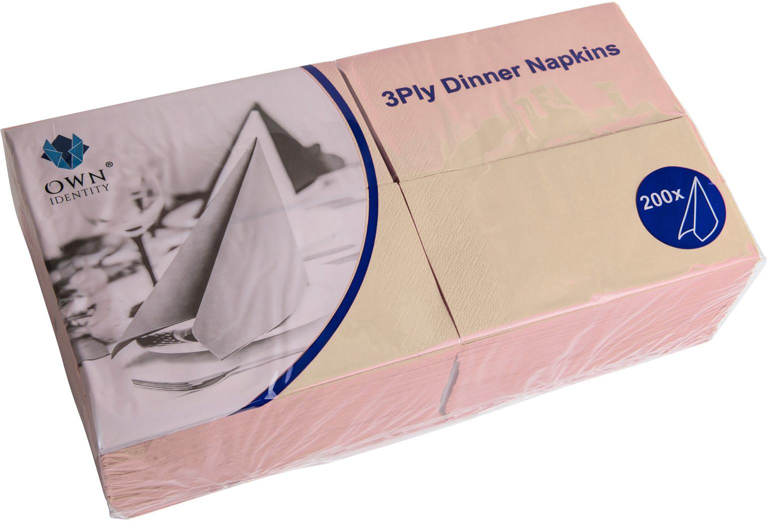 40CM X 40CM 3PLY 8 FOLD NATURAL NAPKINS