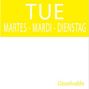 Tuesday 20mm x 20mm Dissolvable Square Daily Dots