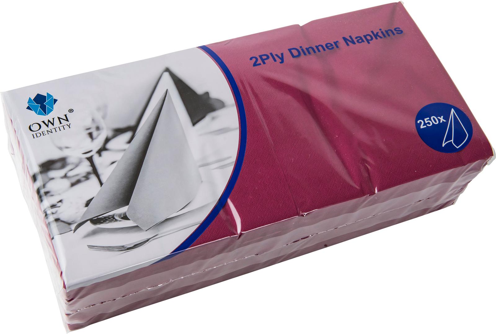 40CM X 40CM 2PLY 4 FOLD BURGANDY NAPKINS