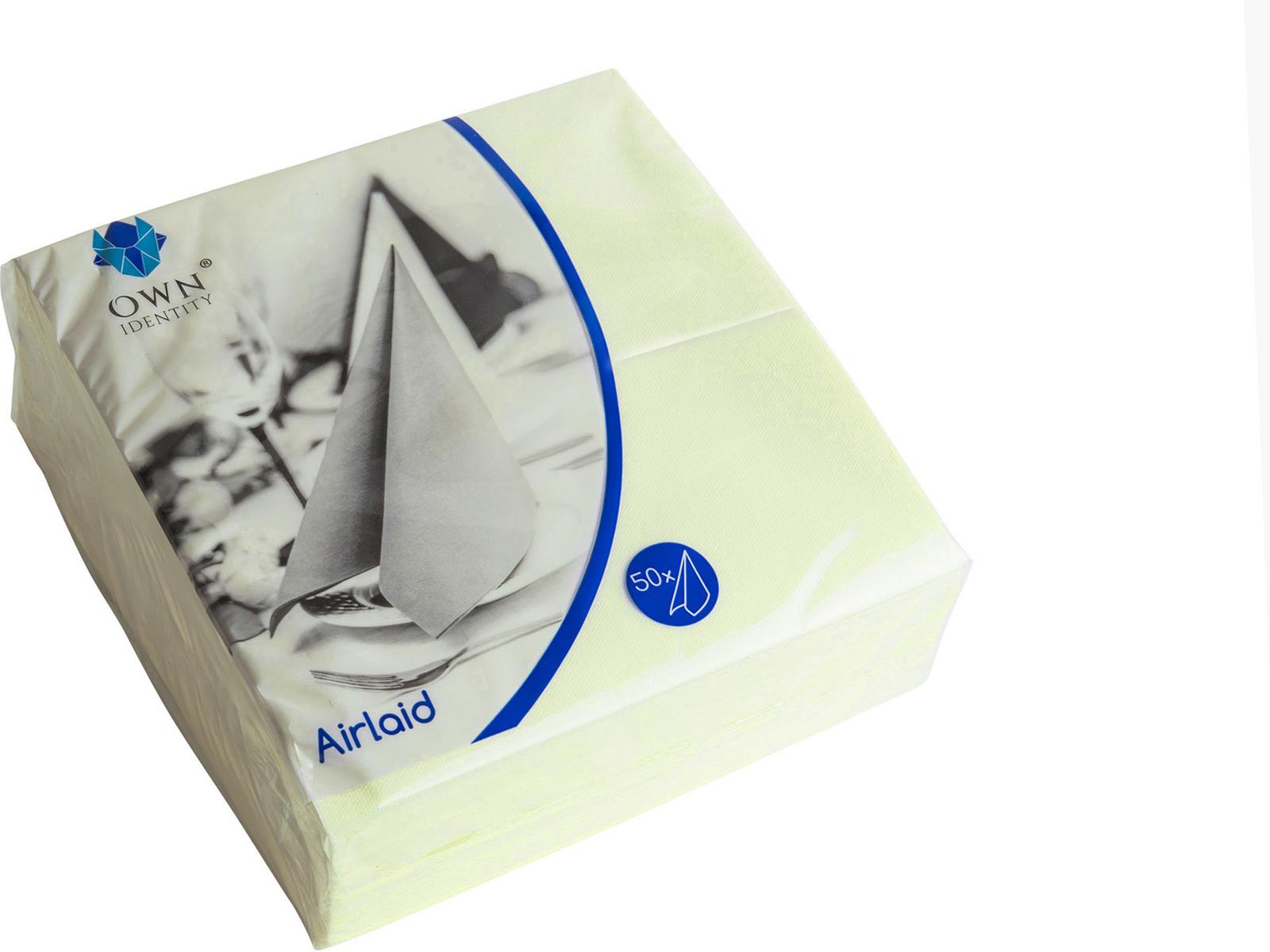 40CM X 40CM 3PLY 8 FOLD DEVON CREAM NAPKINS