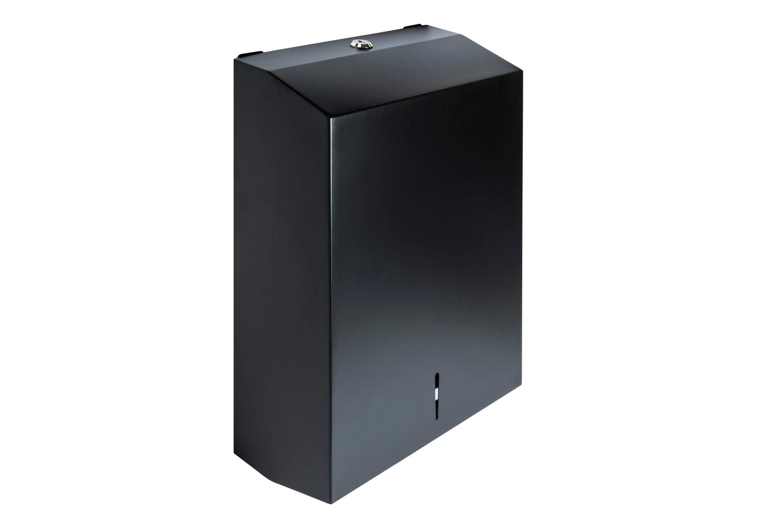 Black Steel C-Z Fold Paper Towel Dispenser