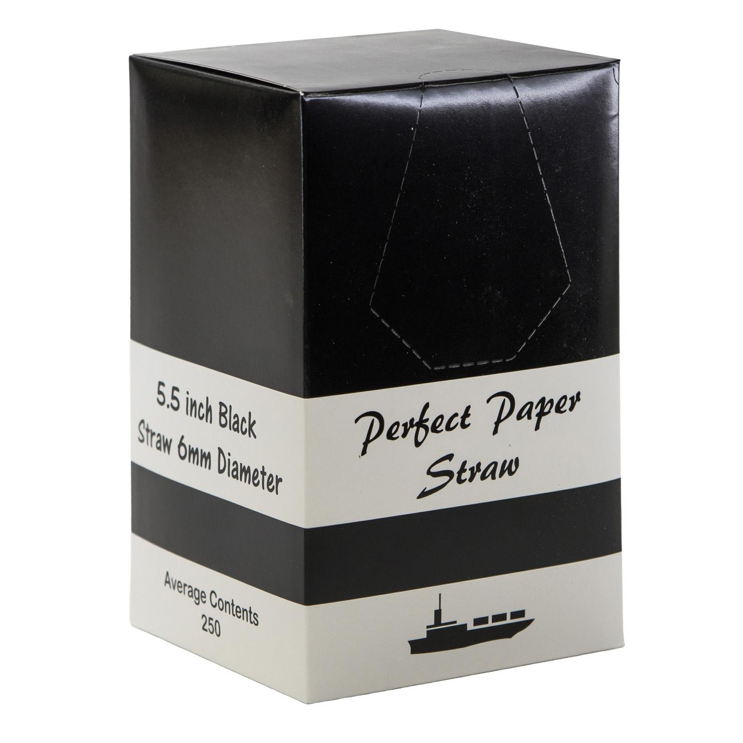 140MM - All Black Paper Straw