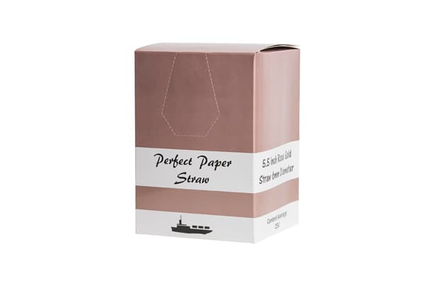 140MM - Solid Rose Gold Paper Straw