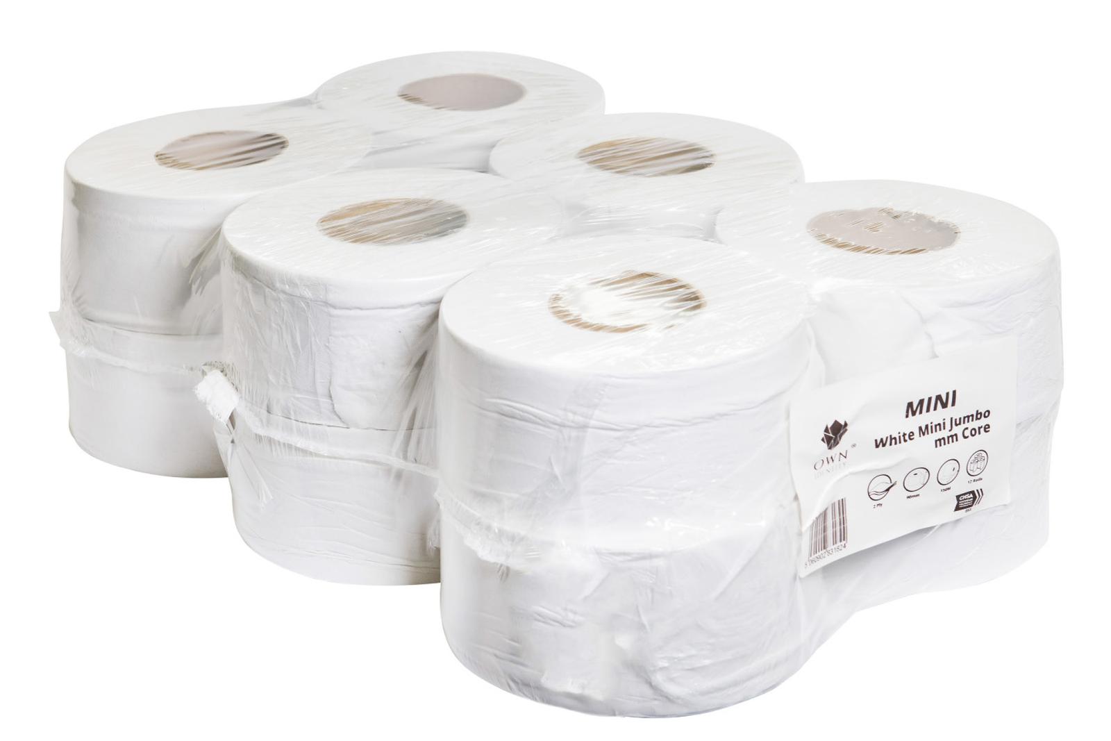 2.25INCH 2PLY MINI JUMBO TOILET ROLLS 150MTR