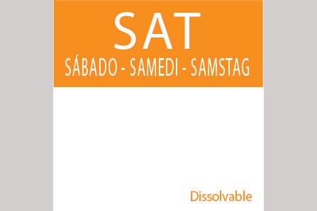 Saturday 20mm x 20mm Dissolvable Square Daily Dots