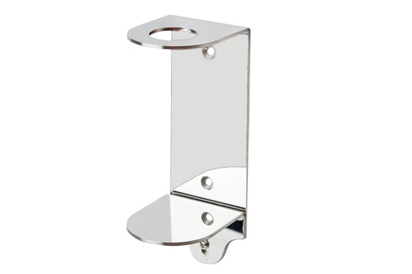 Syson & Ball Luxury Single Bottle Polished Stainless Steel Wall Mounted Bracket