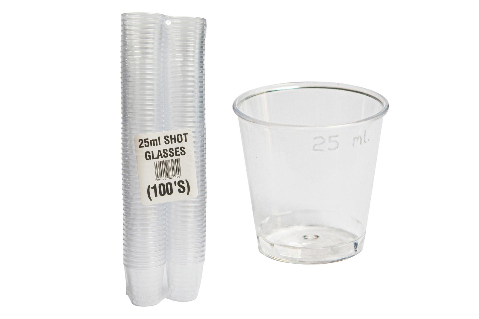 25ML CE Marked Plastic Shot Glasses (1000s)