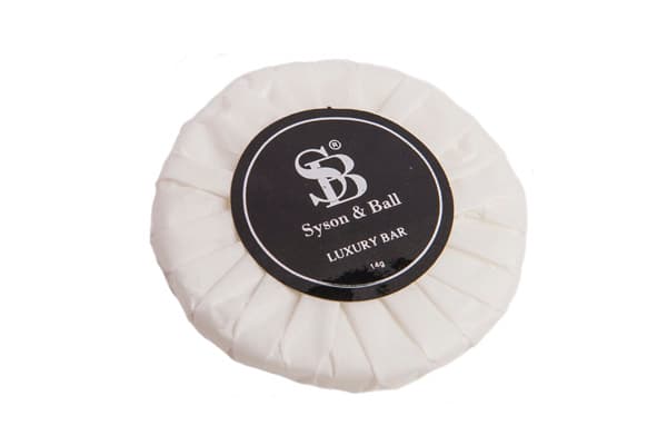 Syson & Ball 14g Round Pure White Flora Vanille Soap Pleat Wrapped
