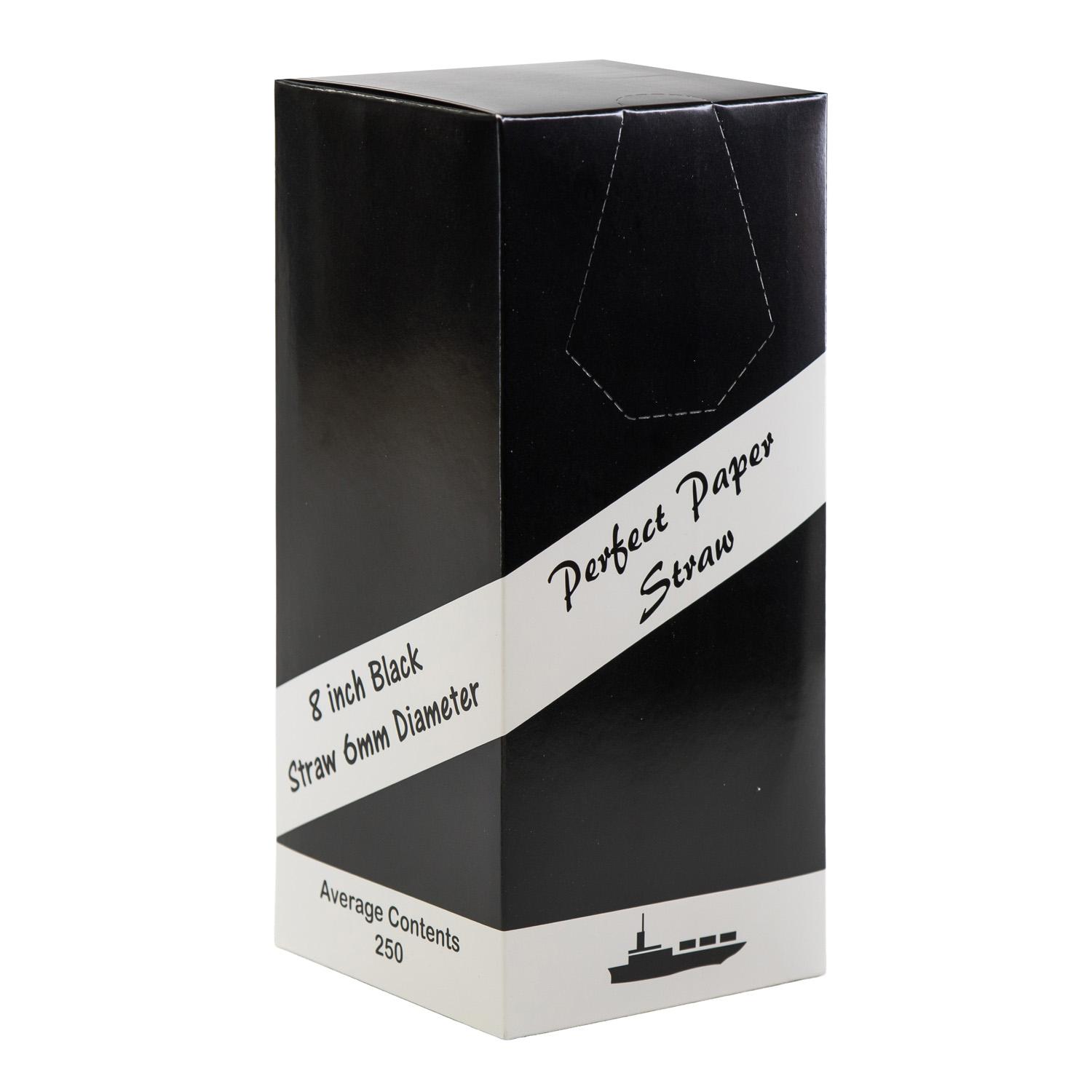 8INCH - All Black Paper Straw