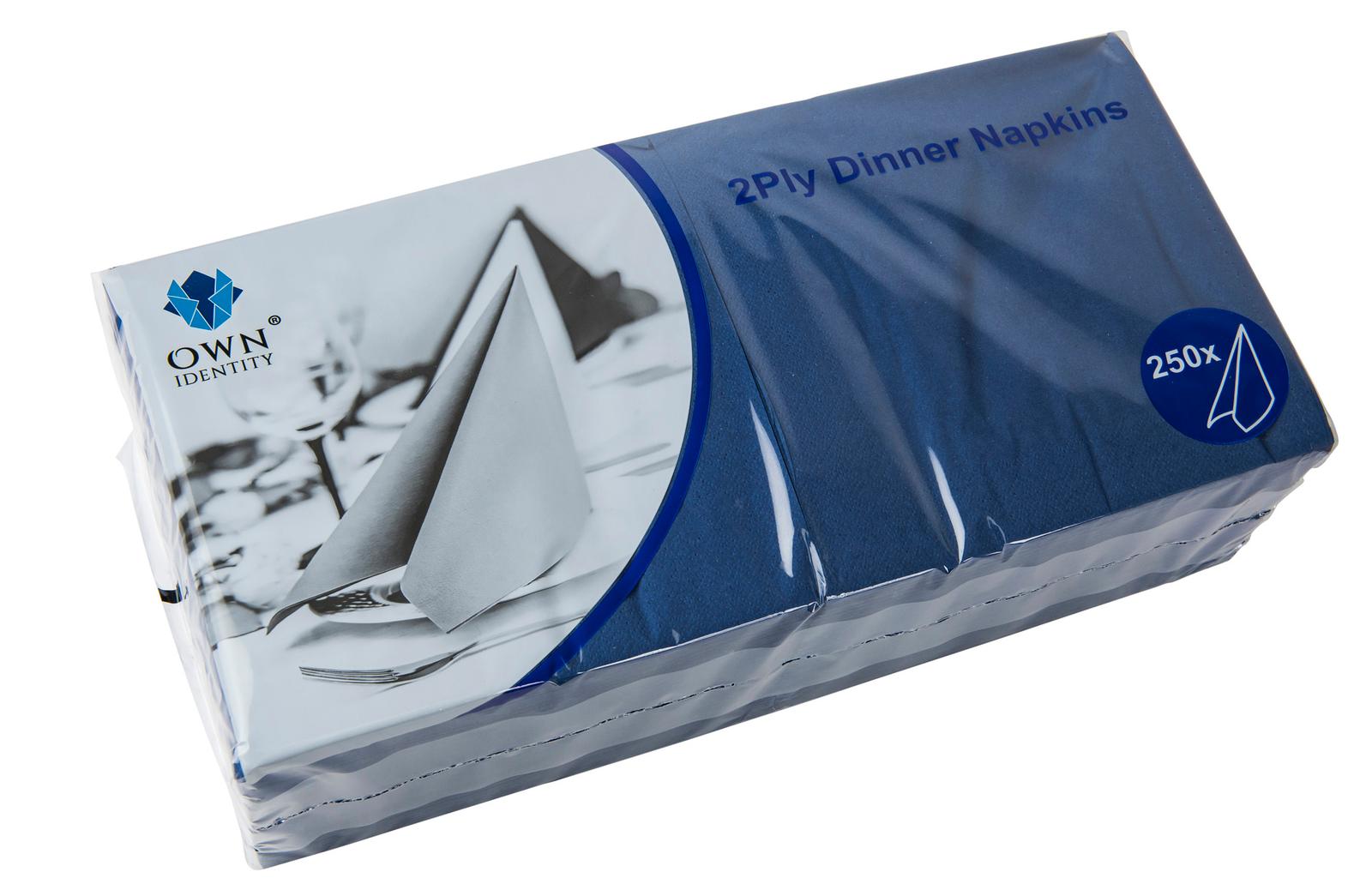 40CM X 40CM 2PLY 4 FOLD DARK BLUE NAPKINS