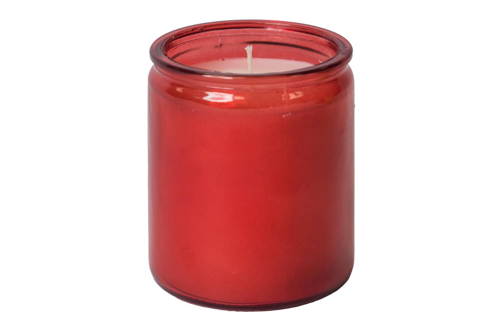 50 Hour Red Round Glass Candles