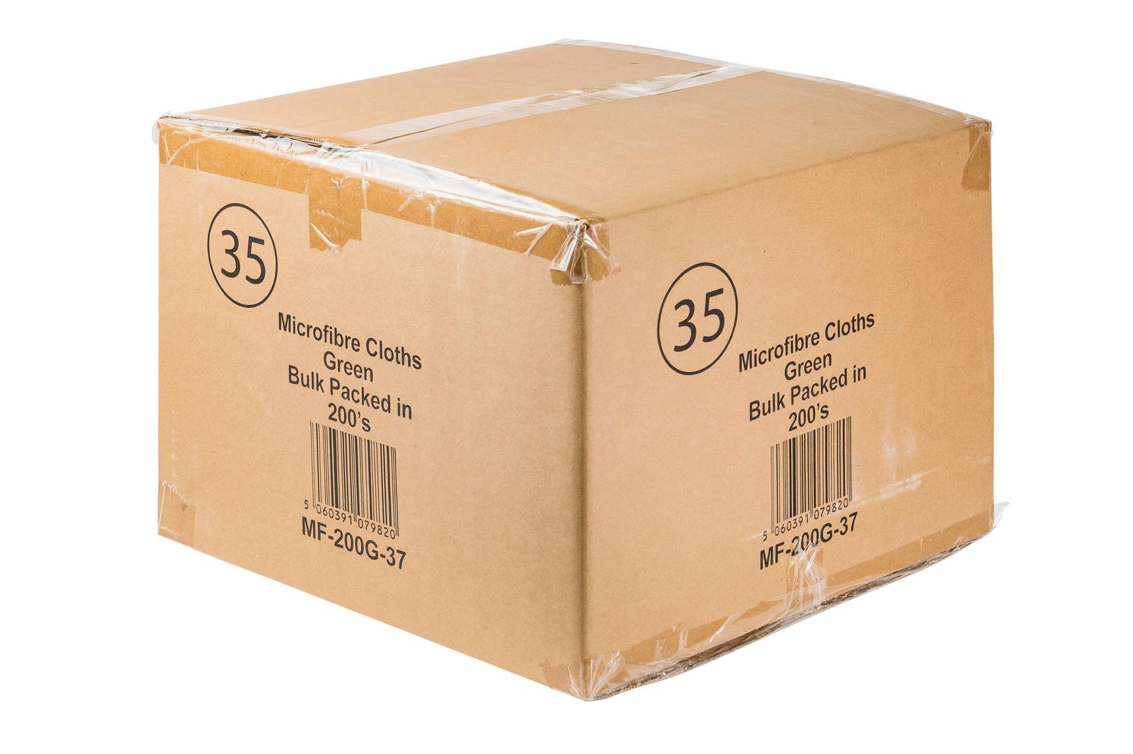 37cm x 37cm 200gsm Green Micro Fiber Cloths Bulk Contract Pack