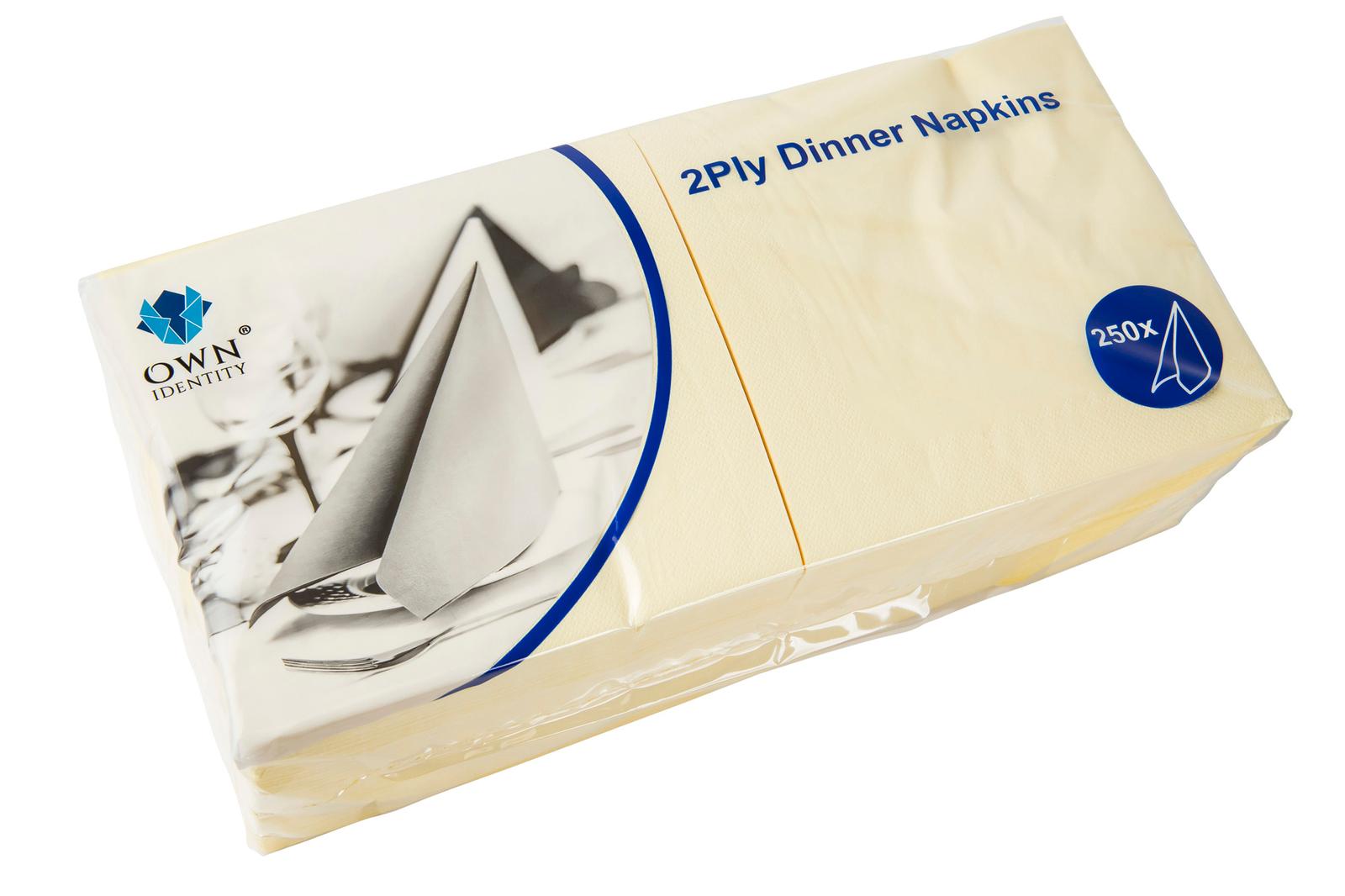 40CM X 40CM 2PLY 4 FOLD DEVON CREAM NAPKINS
