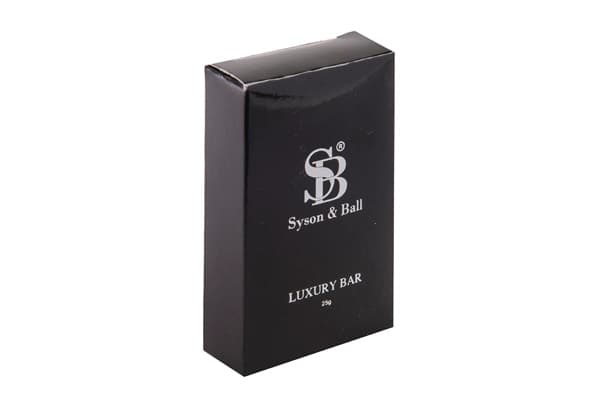 Syson & Ball 25g Rectangle Pure White Flora Vanille Soap Packed in Black Paper Box