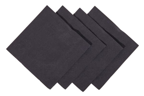 24cm 2ply Black Cocktail Napkins