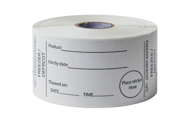 50 x 100mm Freezer / Defrost Labels