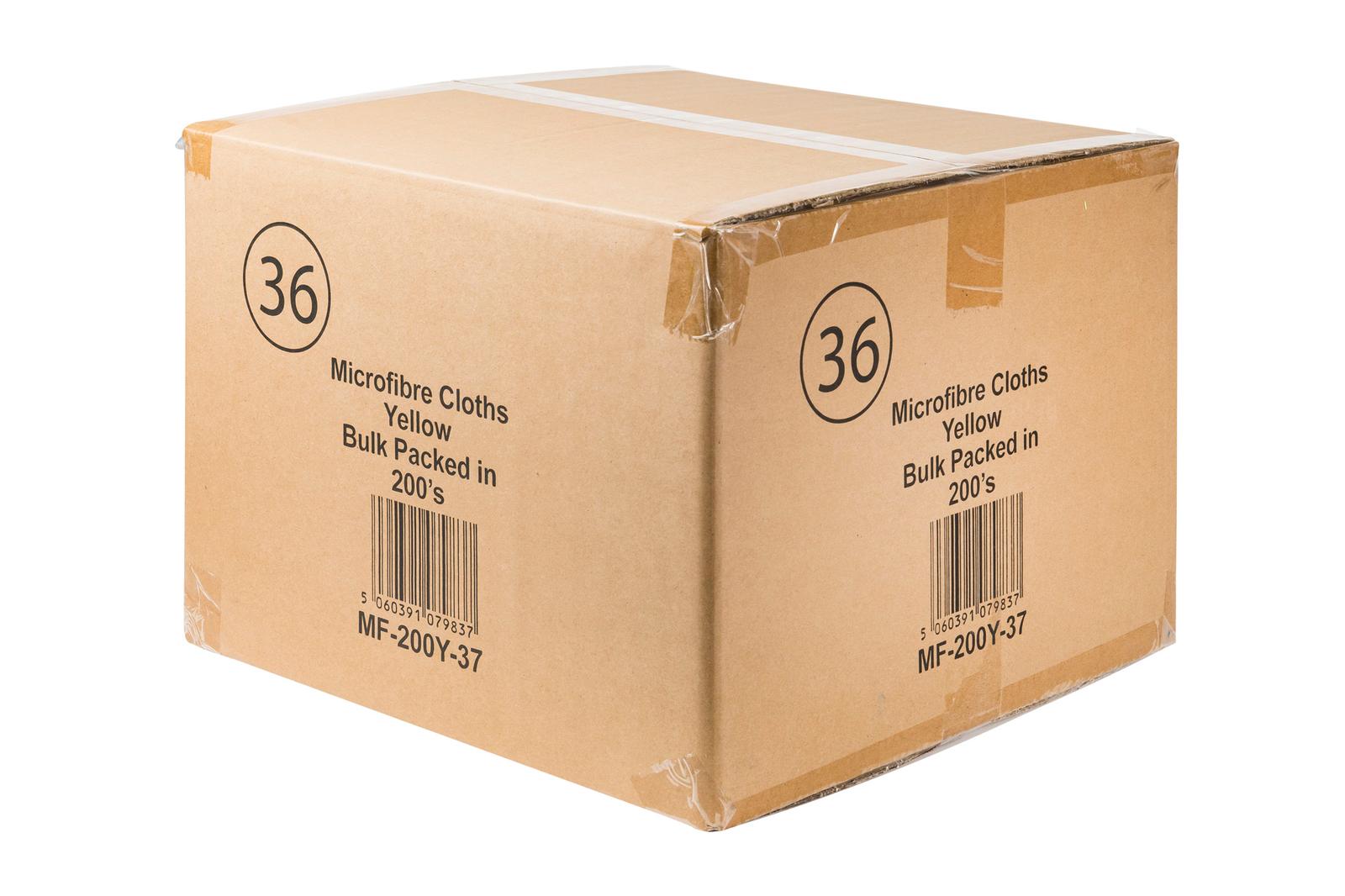 37cm x 37cm 200gsm Yellow Micro Fiber Cloths Bulk Contract Pack