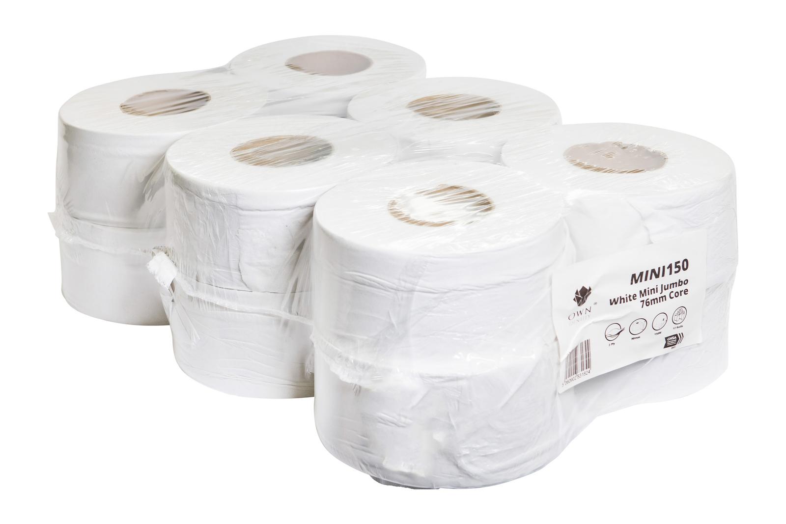 3INCH 2PLY MINI JUMBO TOILET ROLLS 150MTR